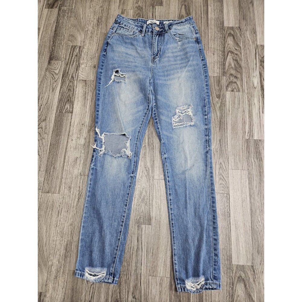 (3/$35) YMI Dream Jeans Womens 7 Distressed High Rise Skinny Dream Fit Denim